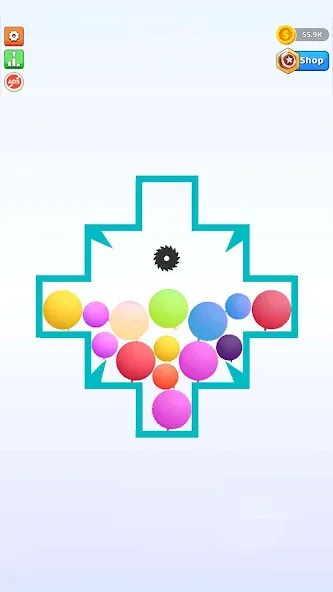 Bounce and pop - Puff Balloon МОД/Взлом [Бесконечные деньги, Монеты и Мега MOD] Screenshot 1