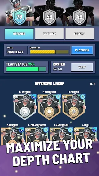 Blitz Football Franchise 2024 (Блиц Футбол 2023) МОД/Взлом [Все открыто, Дополнительные деньги и Меню MOD] Screenshot 4