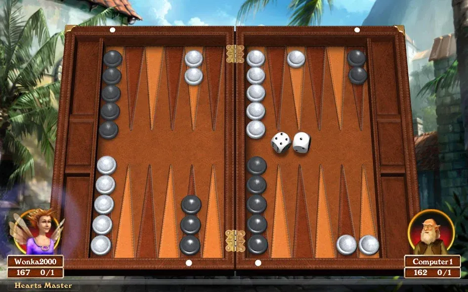 Hardwood Backgammon (Хардвуд Бэкгаммон) МОД/Взлом [Меню, Бесконечные монеты и Открытые уровни] Screenshot 1