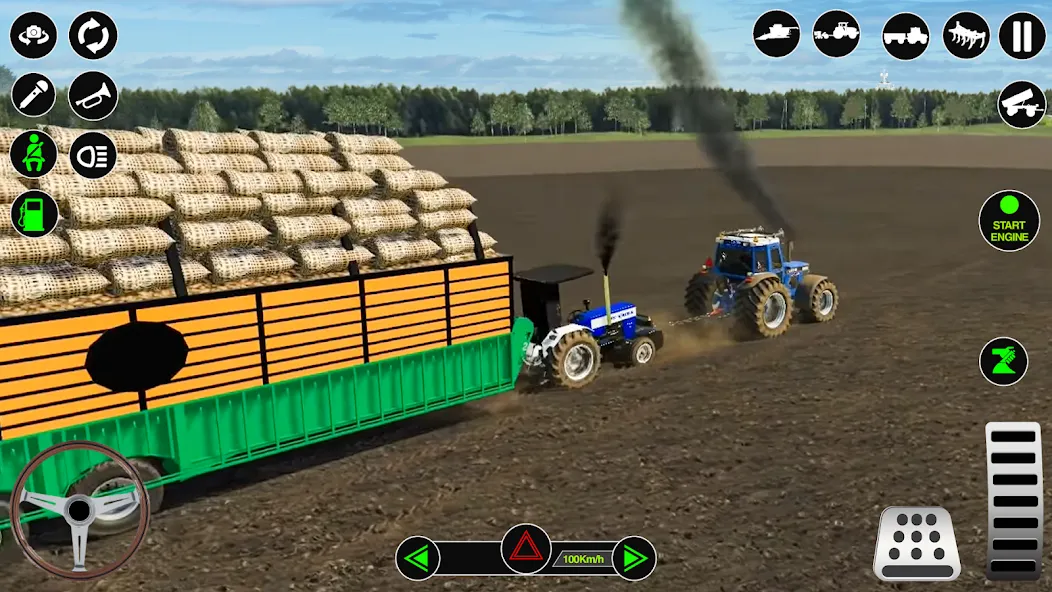 Farming Tractor Simulator Game МОД/Взлом [Меню, Бесконечные монеты и Открытые уровни] Screenshot 2