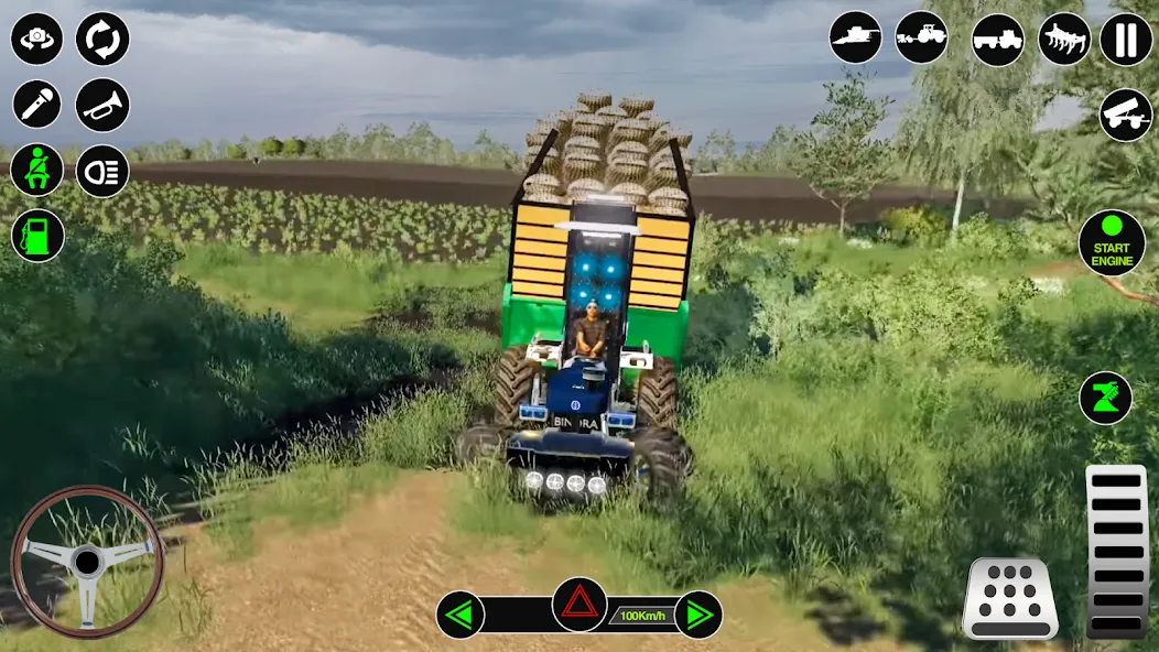 Farming Tractor Simulator Game МОД/Взлом [Меню, Бесконечные монеты и Открытые уровни] Screenshot 4
