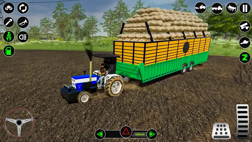 Farming Tractor Simulator Game МОД/Взлом [Меню, Бесконечные монеты и Открытые уровни] Screenshot 5