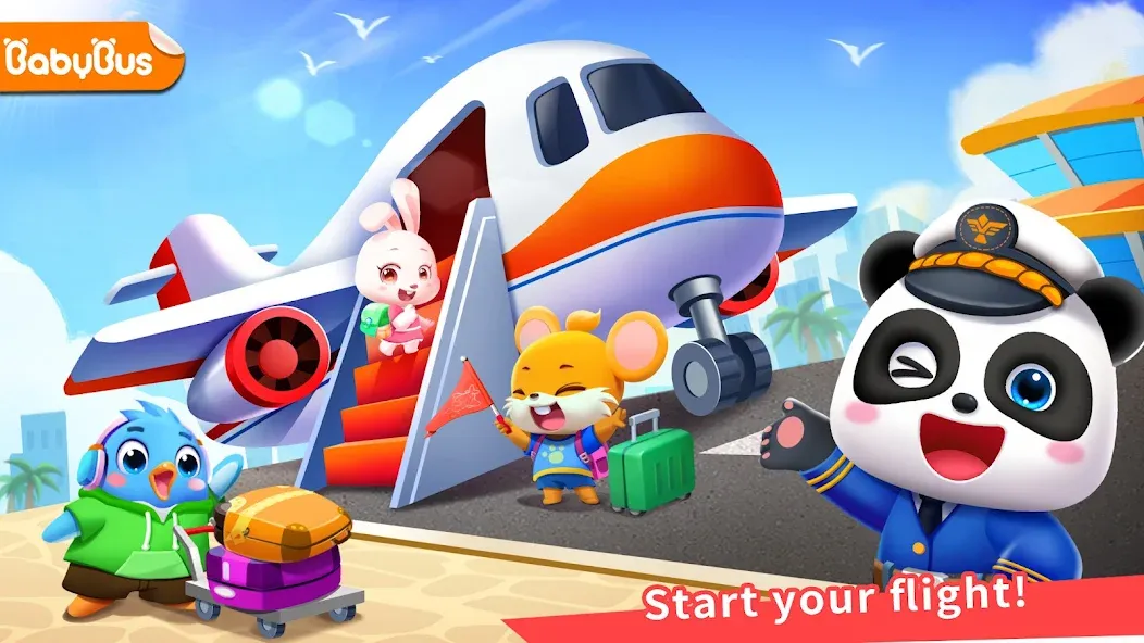 Baby Panda's Airport МОД/Взлом [Все открыто, Дополнительные деньги и Меню MOD] Screenshot 1