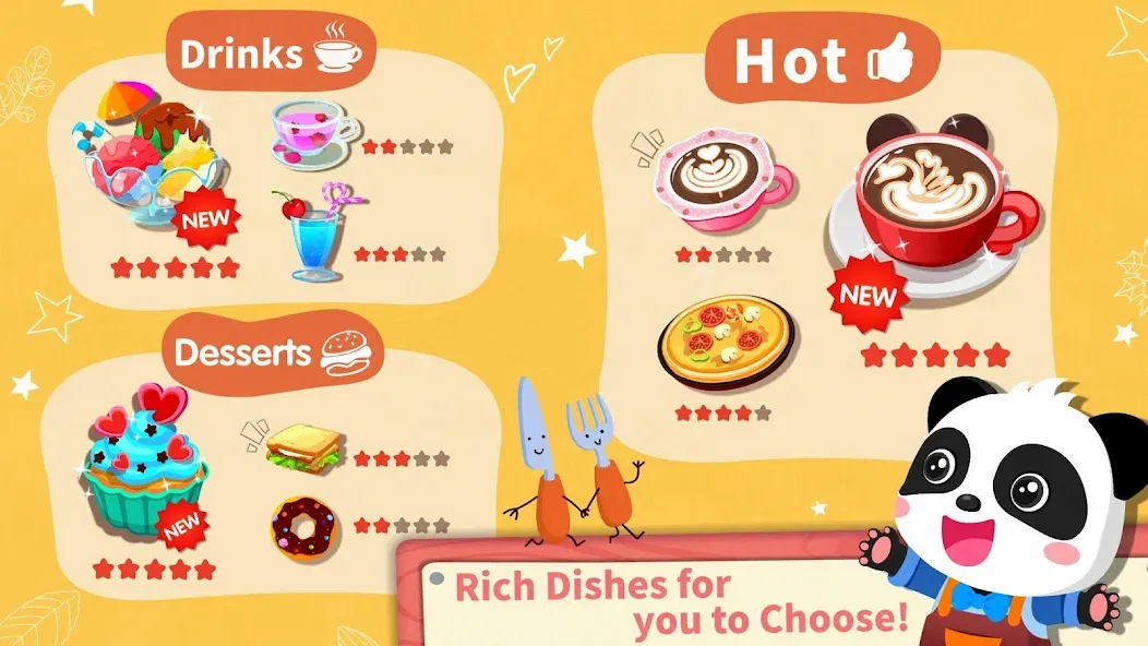 Baby Panda’s Summer: Café МОД/Взлом [Много монет, Открытые уровни и Мега MOD] Screenshot 5