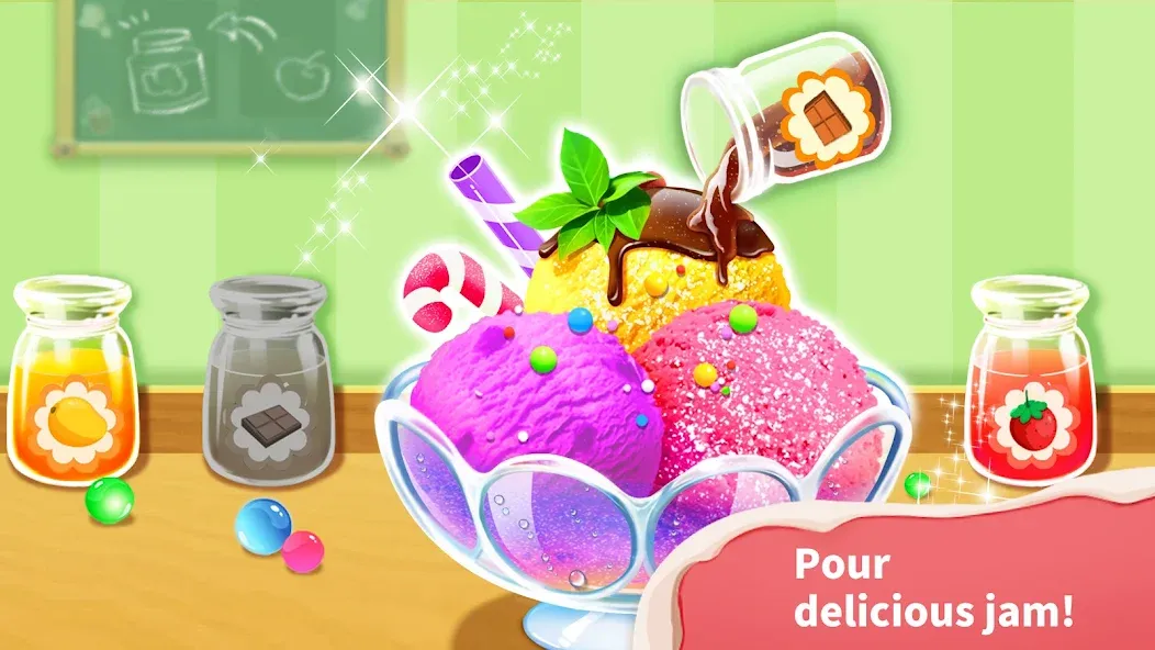 Baby Panda’s Ice Cream Shop МОД/Взлом [Меню, Бесконечные монеты и Открытые уровни] Screenshot 2