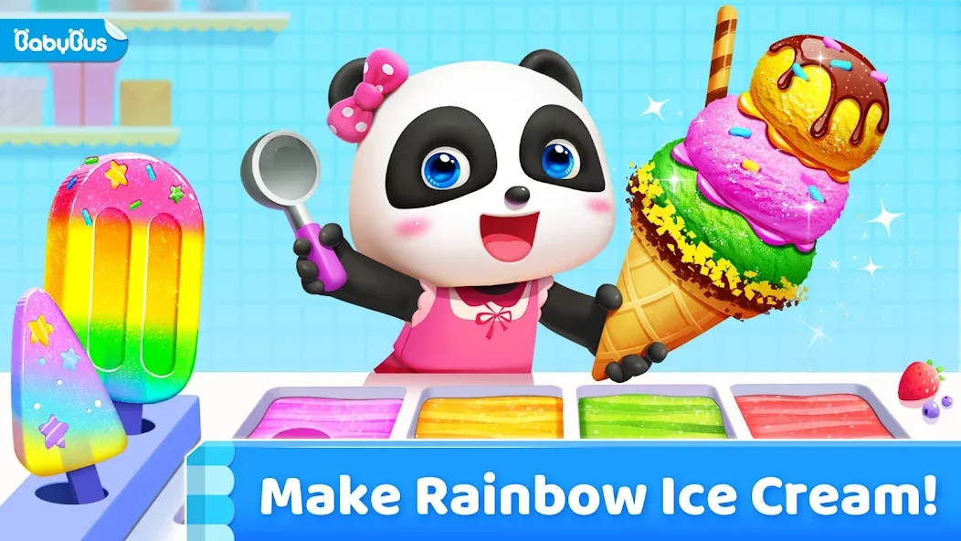 Little Panda's Ice Cream Games МОД/Взлом [Меню, Бесконечные монеты и Открытые уровни] Screenshot 1