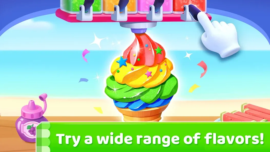 Little Panda's Ice Cream Games МОД/Взлом [Меню, Бесконечные монеты и Открытые уровни] Screenshot 4