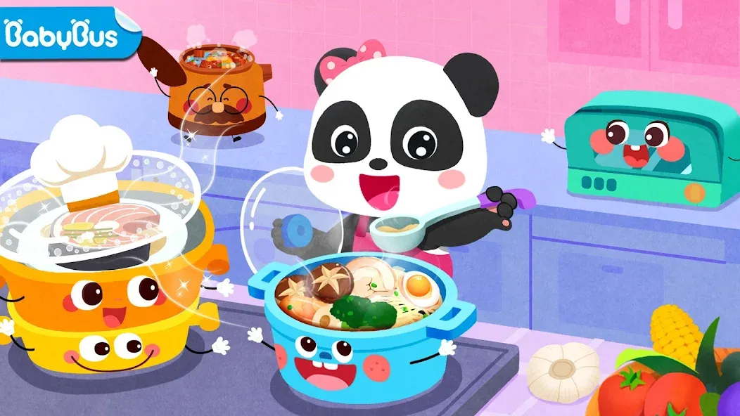 Baby Panda's Kitchen Party МОД/Взлом [Много денег, Монет и Все открыто] Screenshot 1