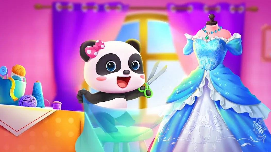 Baby Panda's Fashion Dress Up МОД/Взлом [Все открыто, Дополнительные деньги и Меню MOD] Screenshot 1