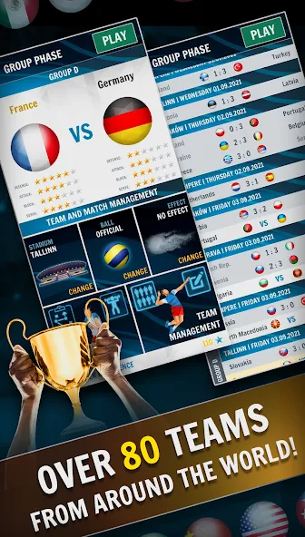 Volleyball Championship (Волейбольный чемпионат) МОД/Взлом [Деньги, Монеты и Меню MOD] Screenshot 3