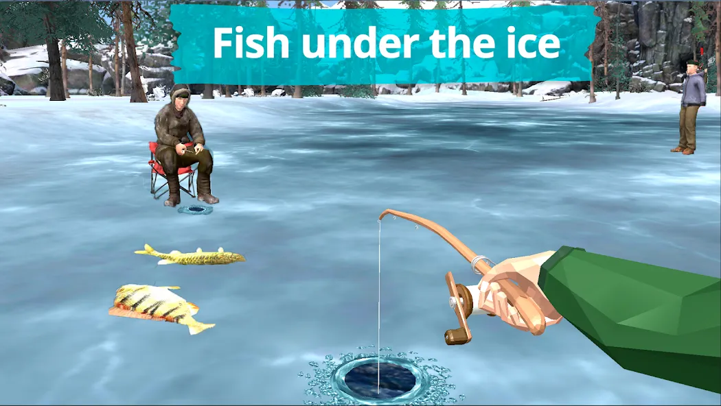 Fishing in the Winter. Lakes. МОД/Взлом [Все открыто, Дополнительные деньги и Меню MOD] Screenshot 1