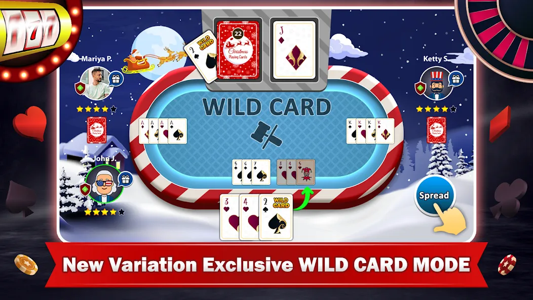 Tonk Multiplayer Card Game (Тонк многопользовательская карточная игра) МОД/Взлом [Все открыто, Дополнительные деньги и Меню MOD] Screenshot 4