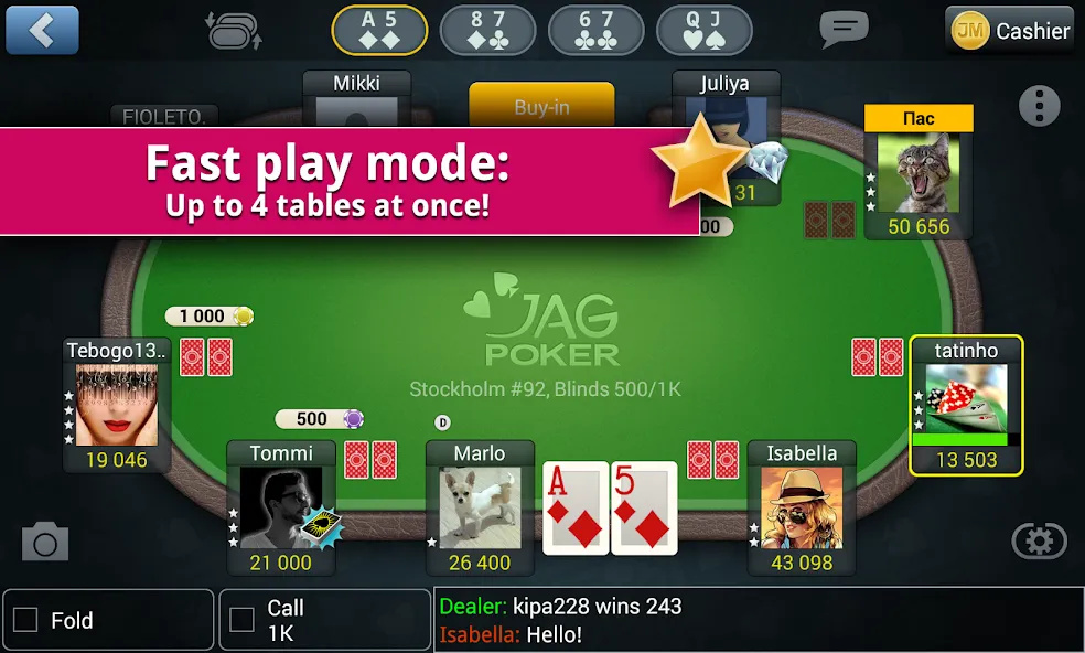 Jag Poker HD (Яг Покер ХД) МОД/Взлом [Бесконечные деньги, Монеты и Мега MOD] Screenshot 2