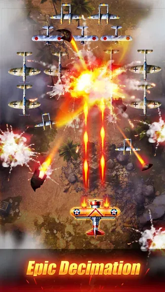 Sky Survivor: WWII Aircraft Sh (Скай Сурвайвер) МОД/Взлом [Деньги, Монеты и Меню MOD] Screenshot 1
