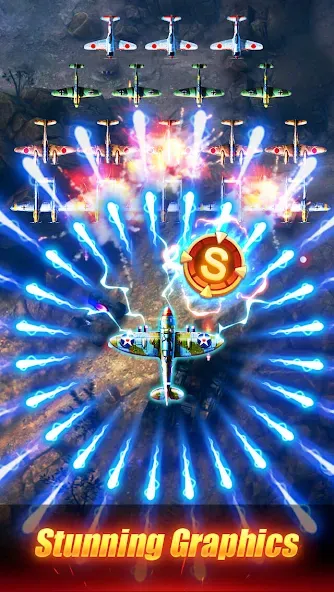 Sky Survivor: WWII Aircraft Sh (Скай Сурвайвер) МОД/Взлом [Деньги, Монеты и Меню MOD] Screenshot 5
