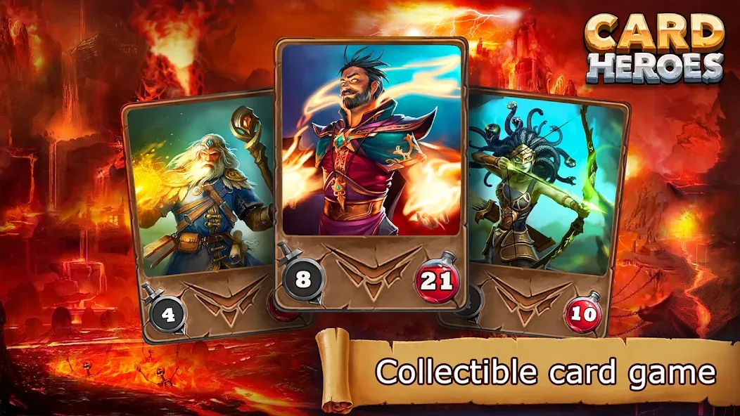 Card Heroes: TCG/CCG deck Wars (Кард Хироес) МОД/Взлом [Деньги, Монеты и Меню MOD] Screenshot 1