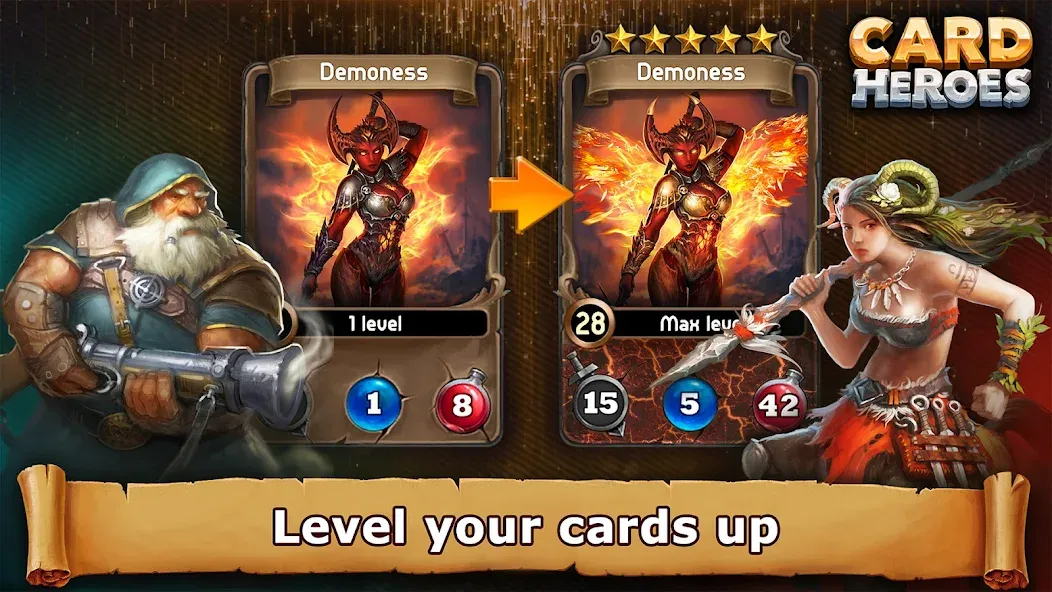 Card Heroes: TCG/CCG deck Wars (Кард Хироес) МОД/Взлом [Деньги, Монеты и Меню MOD] Screenshot 4