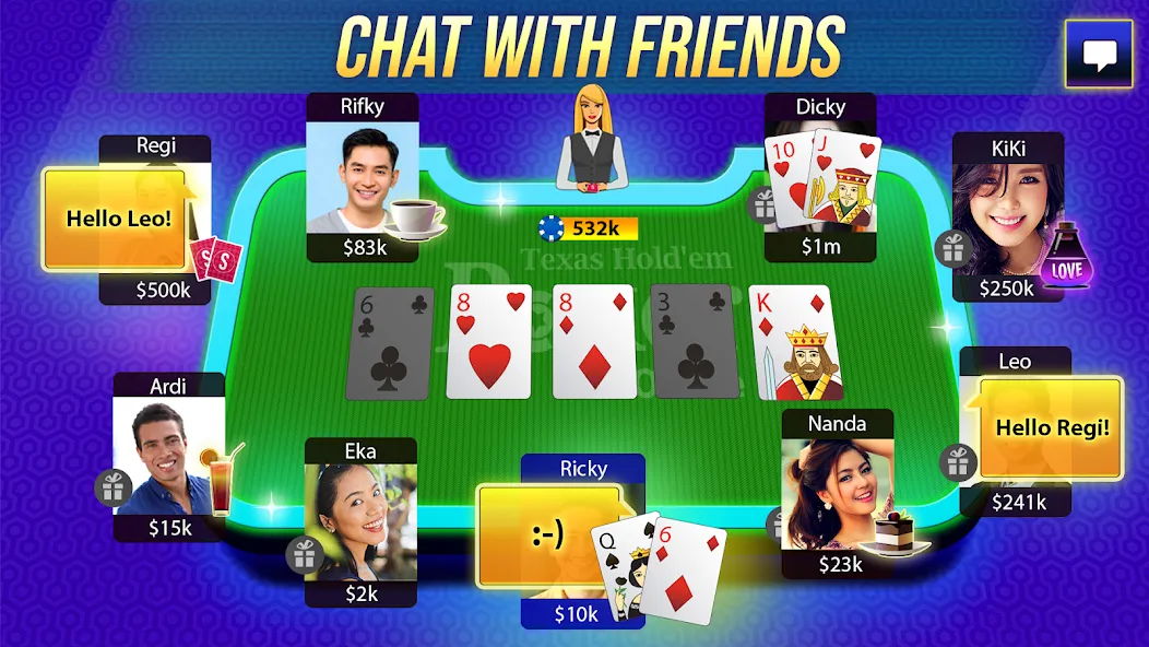 Texas Holdem Poker Online (Техасский Холдем Покер Онлайн) МОД/Взлом [Бесконечные деньги, Монеты и Мега MOD] Screenshot 3