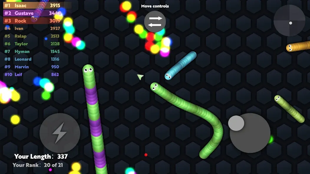 Slide.io - Hungry Snake Game МОД/Взлом [Много денег, Монет и Все открыто] Screenshot 1