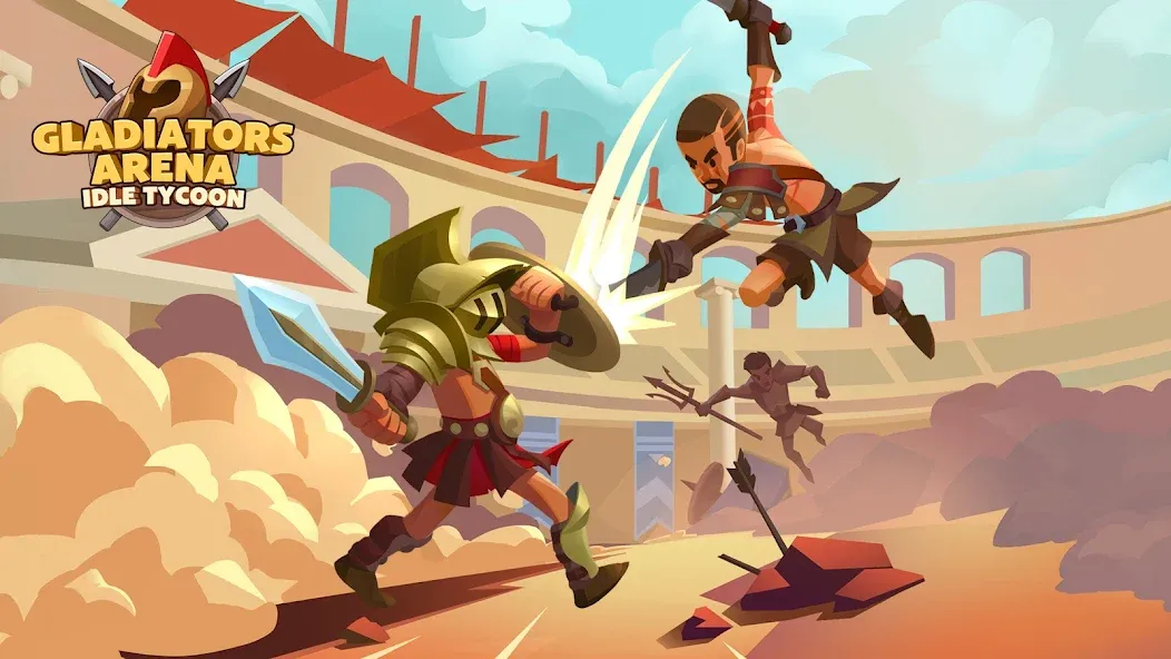 Gladiators Arena: Idle Tycoon (Гладиаторская арена) МОД/Взлом [Меню, Бесконечные монеты и Открытые уровни] Screenshot 1