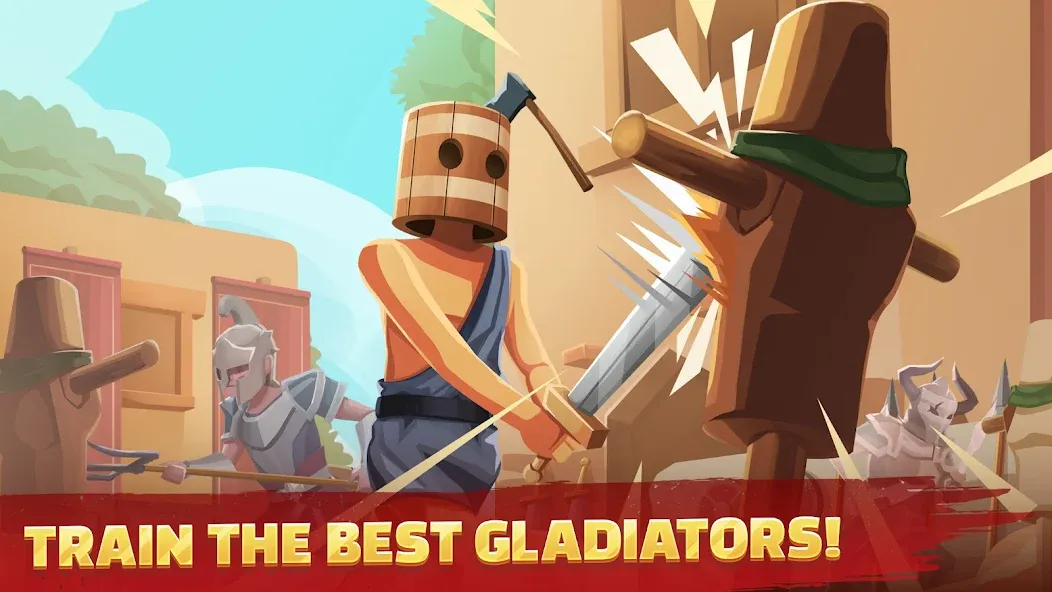 Gladiators Arena: Idle Tycoon (Гладиаторская арена) МОД/Взлом [Меню, Бесконечные монеты и Открытые уровни] Screenshot 2