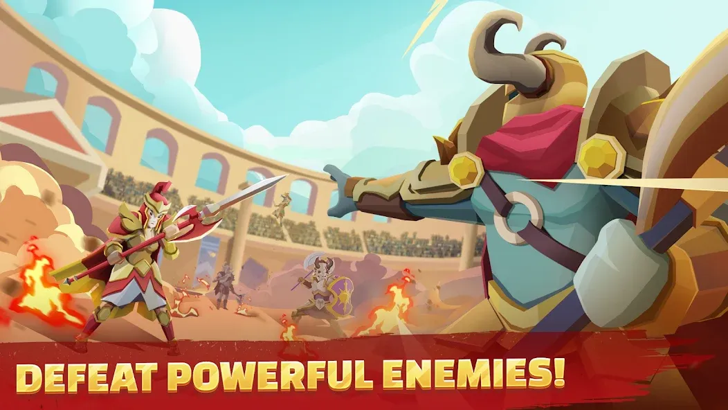 Gladiators Arena: Idle Tycoon (Гладиаторская арена) МОД/Взлом [Меню, Бесконечные монеты и Открытые уровни] Screenshot 3