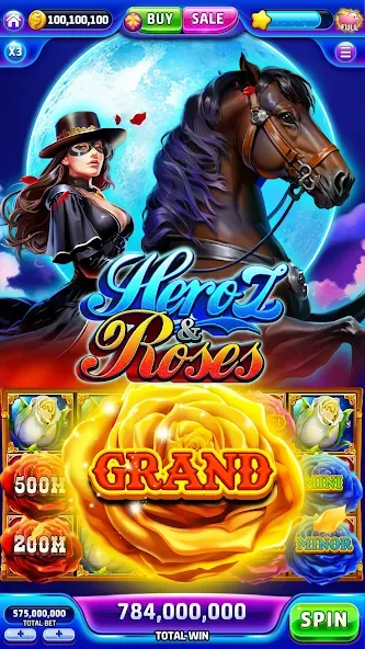 Jackpotland-Vegas Casino Slots (Джекпотлэнд) МОД/Взлом [Меню, Бесконечные монеты и Открытые уровни] Screenshot 1
