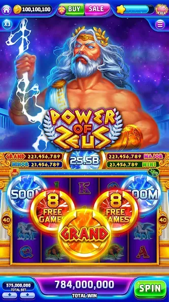 Jackpotland-Vegas Casino Slots (Джекпотлэнд) МОД/Взлом [Меню, Бесконечные монеты и Открытые уровни] Screenshot 2