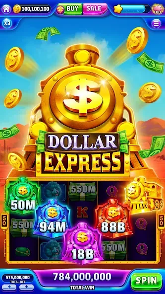 Jackpotland-Vegas Casino Slots (Джекпотлэнд) МОД/Взлом [Меню, Бесконечные монеты и Открытые уровни] Screenshot 4