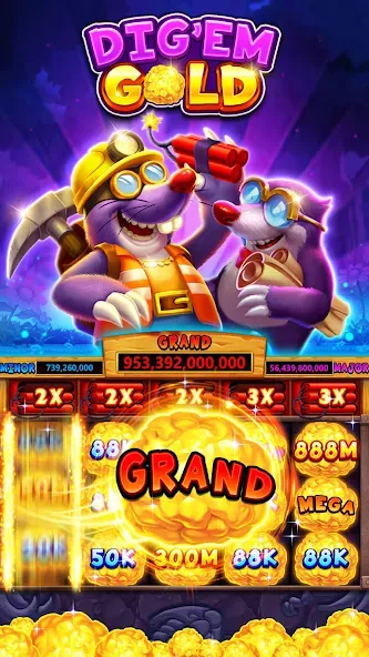 Fat Cat Casino - Slots Game (Фэт Кэт Казино) МОД/Взлом [Меню, Бесконечные монеты и Открытые уровни] Screenshot 1