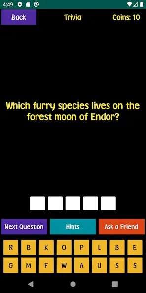 Quiz For SW Fans (Квиз для фанатов ЗВЗ) МОД/Взлом [Меню, Бесконечные монеты и Открытые уровни] Screenshot 3