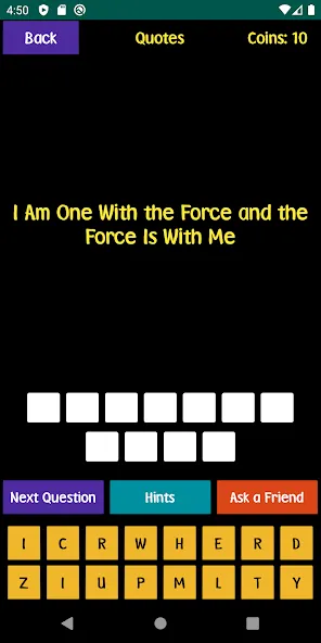 Quiz For SW Fans (Квиз для фанатов ЗВЗ) МОД/Взлом [Меню, Бесконечные монеты и Открытые уровни] Screenshot 4
