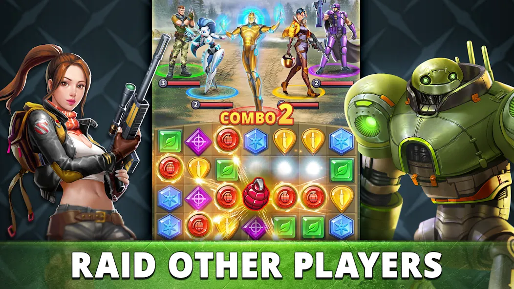 Puzzle Combat: Match-3 RPG (Пазл Комбат) МОД/Взлом [Много монет, Открытые уровни и Мега MOD] Screenshot 2
