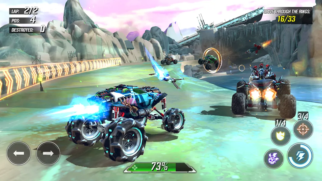 RACE: Rocket Arena Car Extreme (РЕЙС) МОД/Взлом [Меню, Бесконечные монеты и Открытые уровни] Screenshot 4