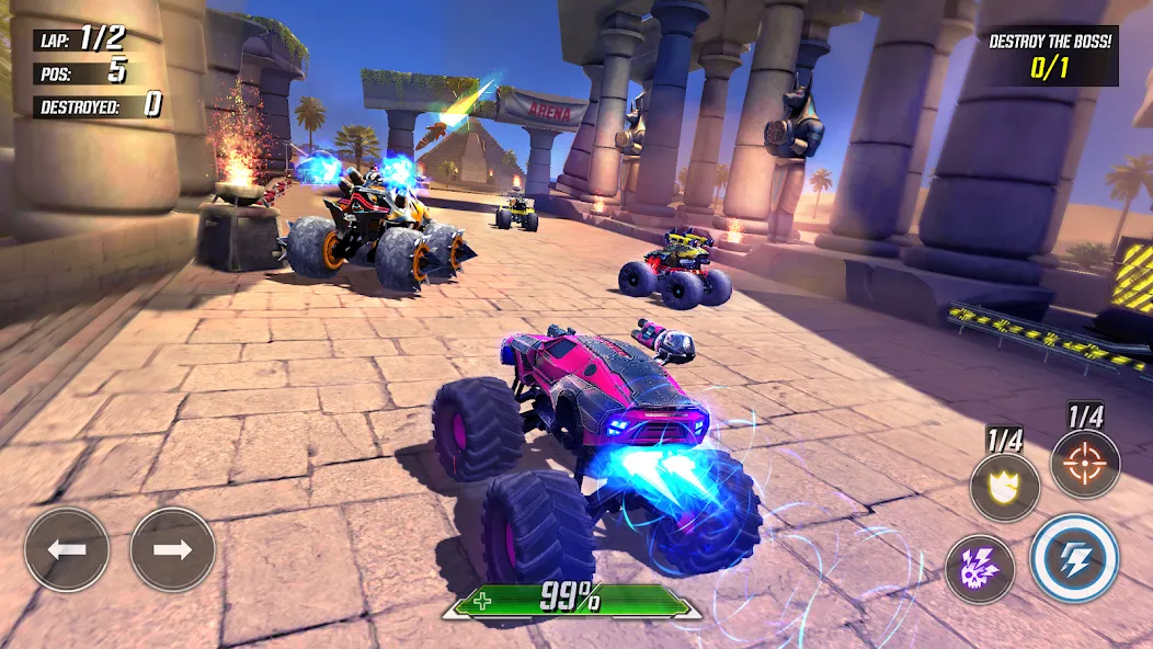 RACE: Rocket Arena Car Extreme (РЕЙС) МОД/Взлом [Меню, Бесконечные монеты и Открытые уровни] Screenshot 5
