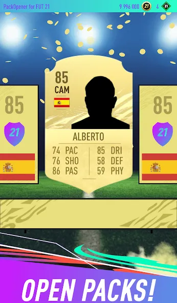 Pack Opener for FUT 21 (Пакопенер для  21) МОД/Взлом [Много денег, Монет и Все открыто] Screenshot 1