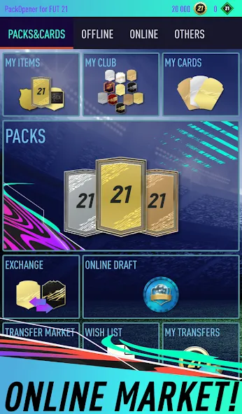 Pack Opener for FUT 21 (Пакопенер для  21) МОД/Взлом [Много денег, Монет и Все открыто] Screenshot 2