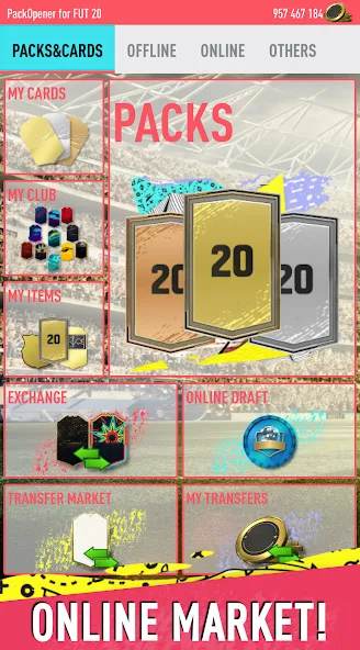 Pack Opener for FUT 20 by SMOQ (Пак открыватель для  20 от ) МОД/Взлом [Все открыто, Дополнительные деньги и Меню MOD] Screenshot 2