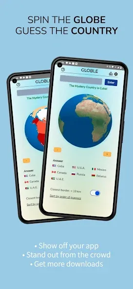 Globle - Country Guess Game (Глоубл) МОД/Взлом [Деньги, Монеты и Меню MOD] Screenshot 1