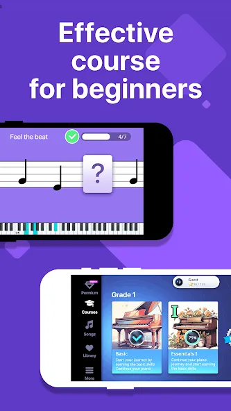 Simpia: Learn Piano Fast (Симпиа) МОД/Взлом [Деньги, Монеты и Меню MOD] Screenshot 2