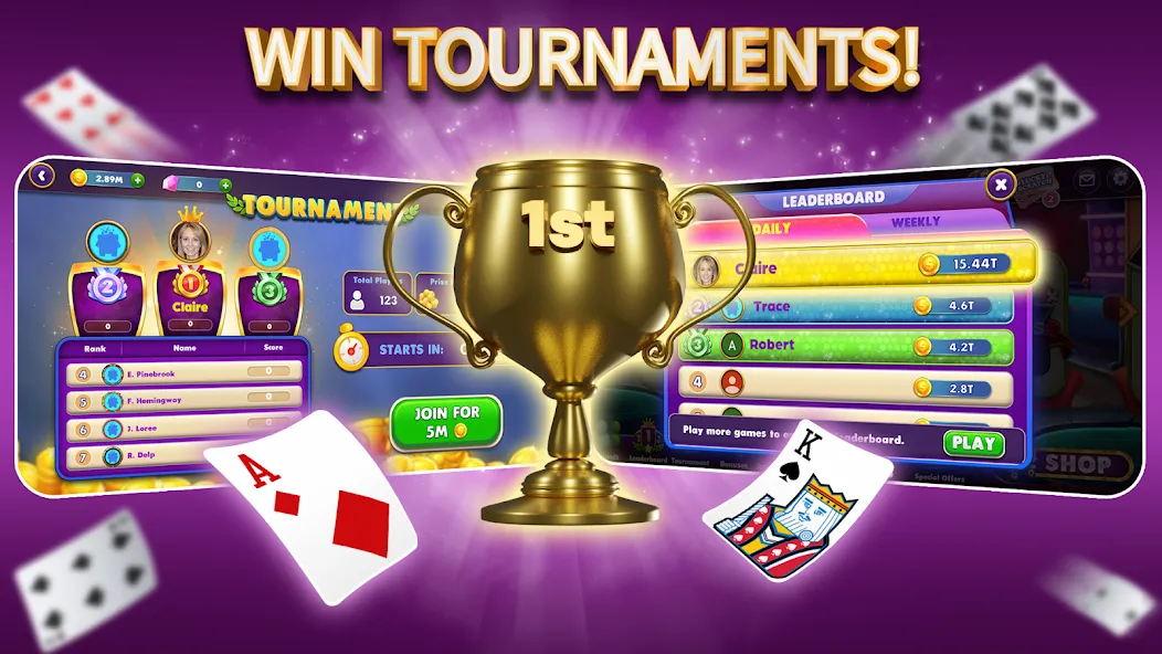 Gin Rummy Elite: Online Game (Джин Рамми) МОД/Взлом [Все открыто, Дополнительные деньги и Меню MOD] Screenshot 4