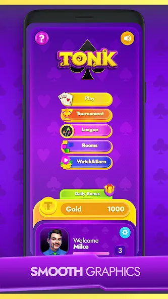 Tonk - Classic Card Game (Тонк) МОД/Взлом [Меню, Бесконечные монеты и Открытые уровни] Screenshot 2