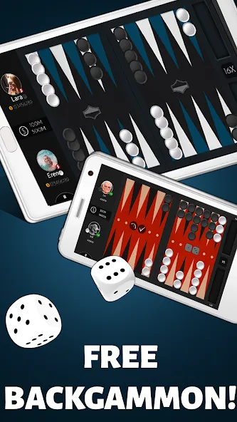 Backgammon Offline МОД/Взлом [Меню, Бесконечные монеты и Открытые уровни] Screenshot 2