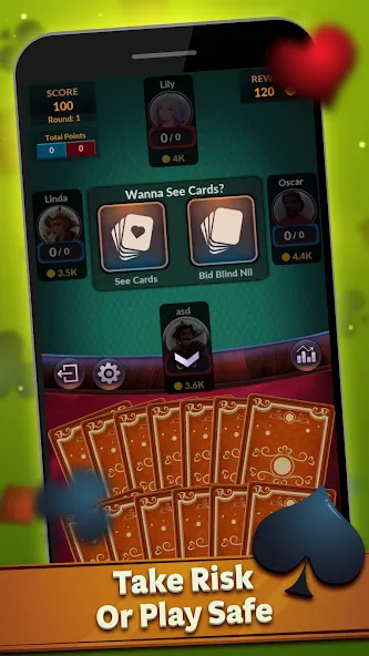 Spades - Offline Card Games (Спейдс) МОД/Взлом [Много денег, Монет и Все открыто] Screenshot 3