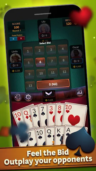 Spades - Offline Card Games (Спейдс) МОД/Взлом [Много денег, Монет и Все открыто] Screenshot 4