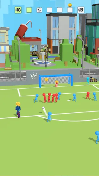 Super Goal: Fun Soccer Game (Супер Гол) МОД/Взлом [Деньги, Монеты и Меню MOD] Screenshot 1