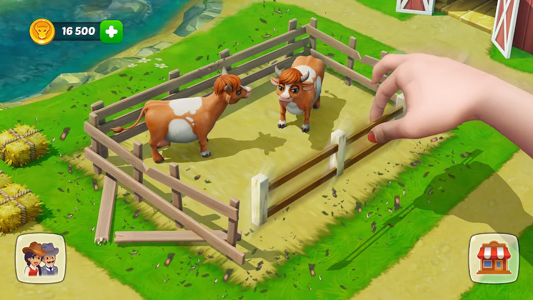 Wild West: Farm Town Build (Уайлд Вест) МОД/Взлом [Меню, Бесконечные монеты и Открытые уровни] Screenshot 1