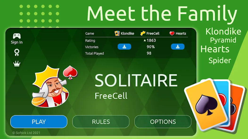FreeCell МОД/Взлом [Много монет, Открытые уровни и Мега MOD] Screenshot 2