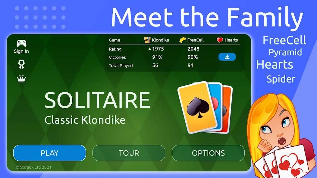 Solitaire МОД/Взлом [Деньги, Монеты и Меню MOD] Screenshot 2