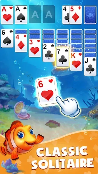 Solitaire: Fish Master (Солитер) МОД/Взлом [Много монет, Открытые уровни и Мега MOD] Screenshot 1